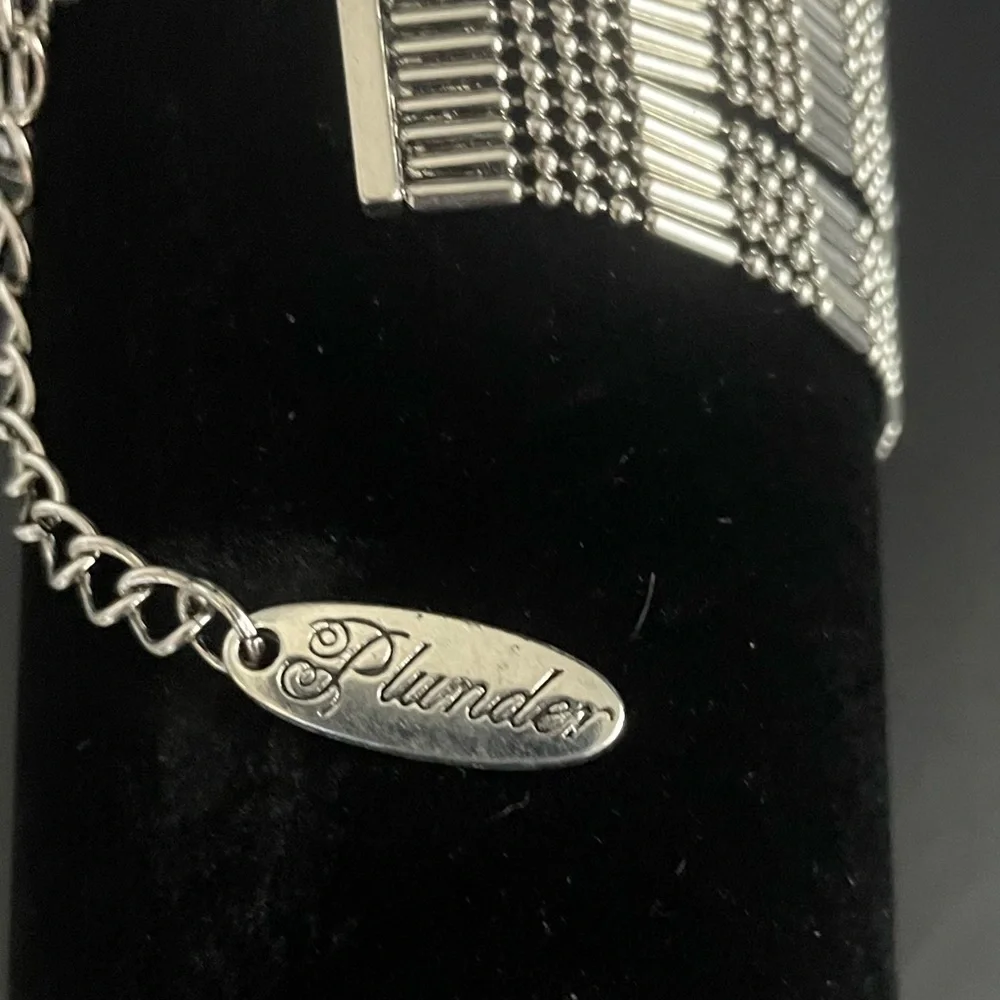 Plunder Design Ainsley Silver Tone Multi Strand Chain Bracelet